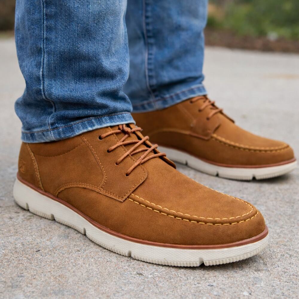 Rocawear Durham Tan Lace-Up Casual Shoes 9.5 Mens NWT